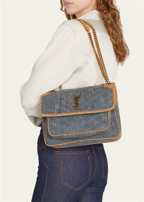 ysl denim bag small|ysl denim tote.